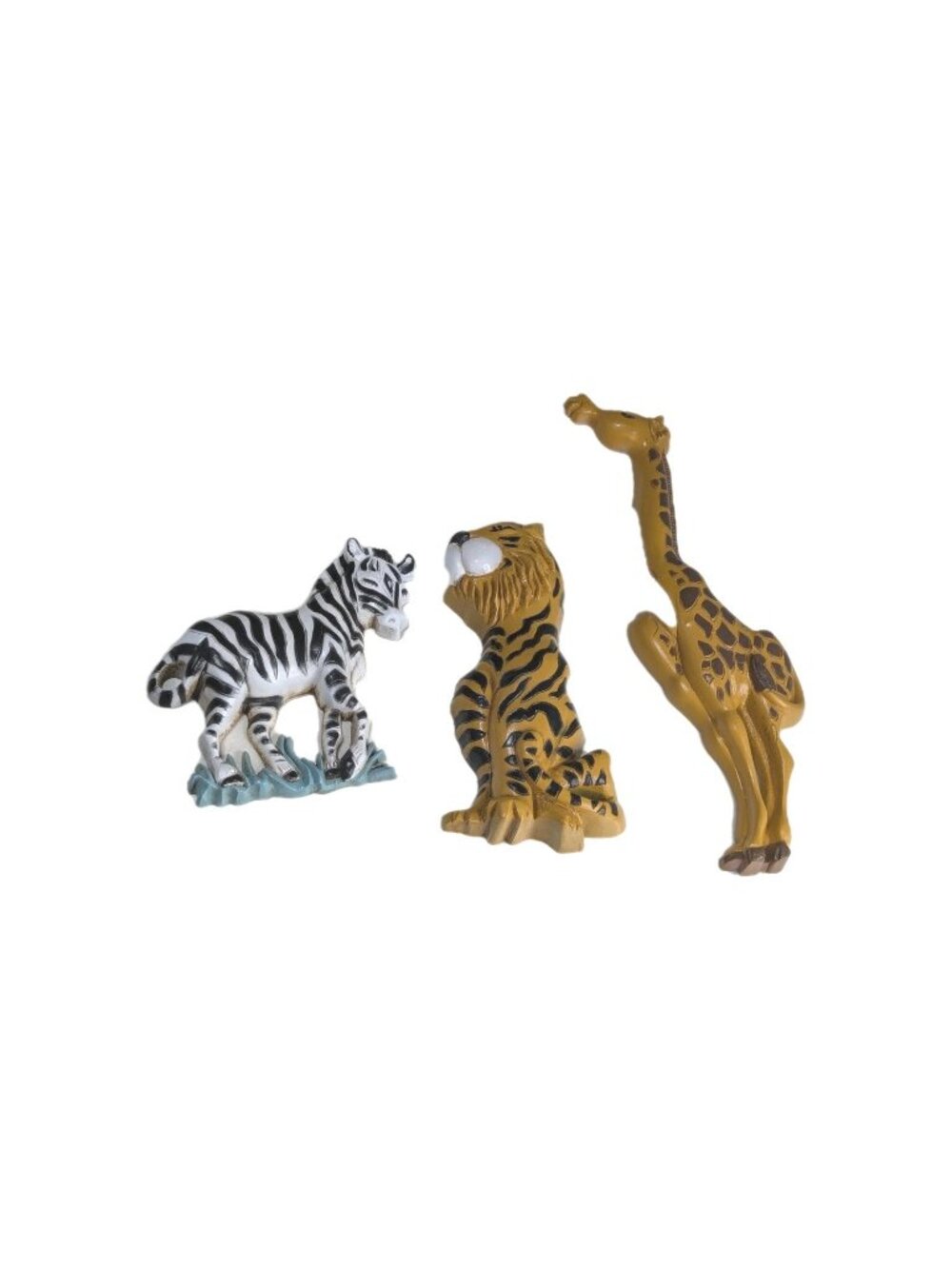 1995 Home Interiors Burwood Jungle Safari Zoo Animals Wall Plaques Set Of 3
